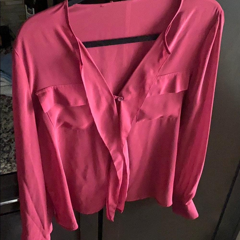 Sheer Maroon Blouse
